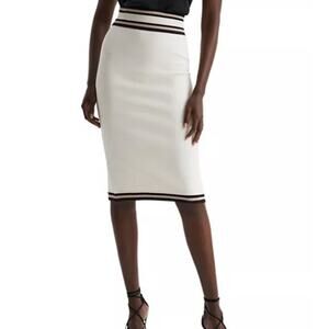 Women's Reiss NWT Darla Knitted Colorblock Skirt Size L Fits Like A Size M